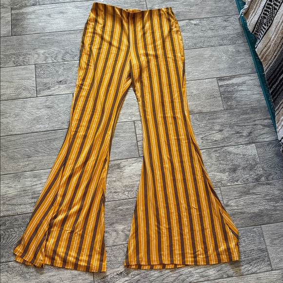 Pants - Striped Flared Pants
